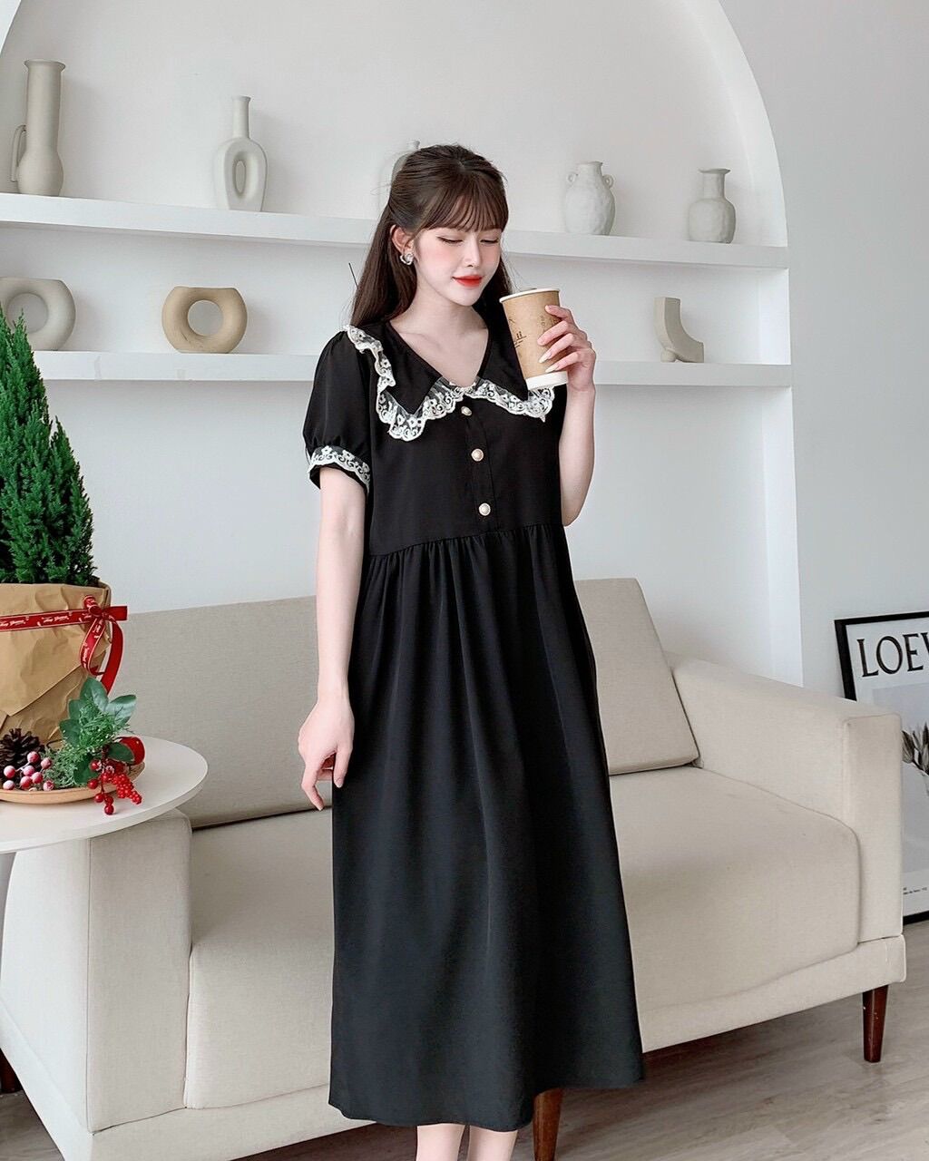 Đầm bầu công sở sang trọng cho mẹ bầu