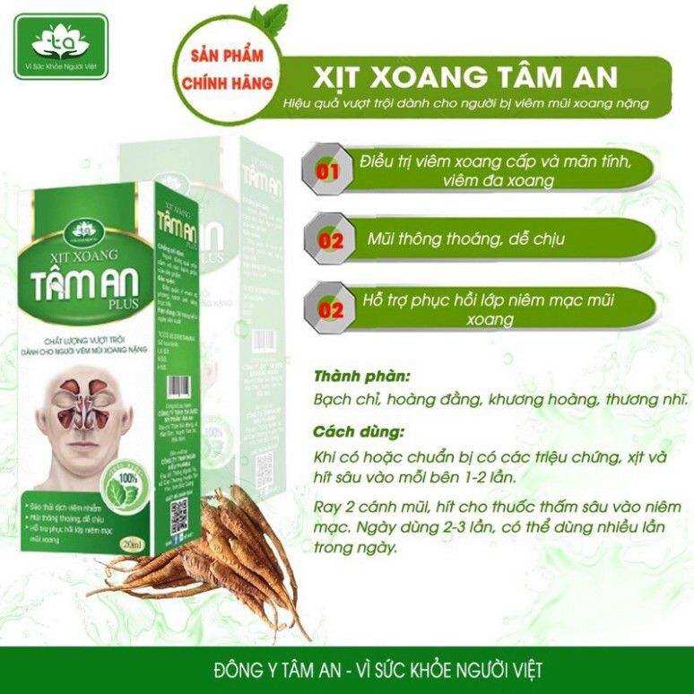 Xịt xoang Tâm An (Chính hãng)