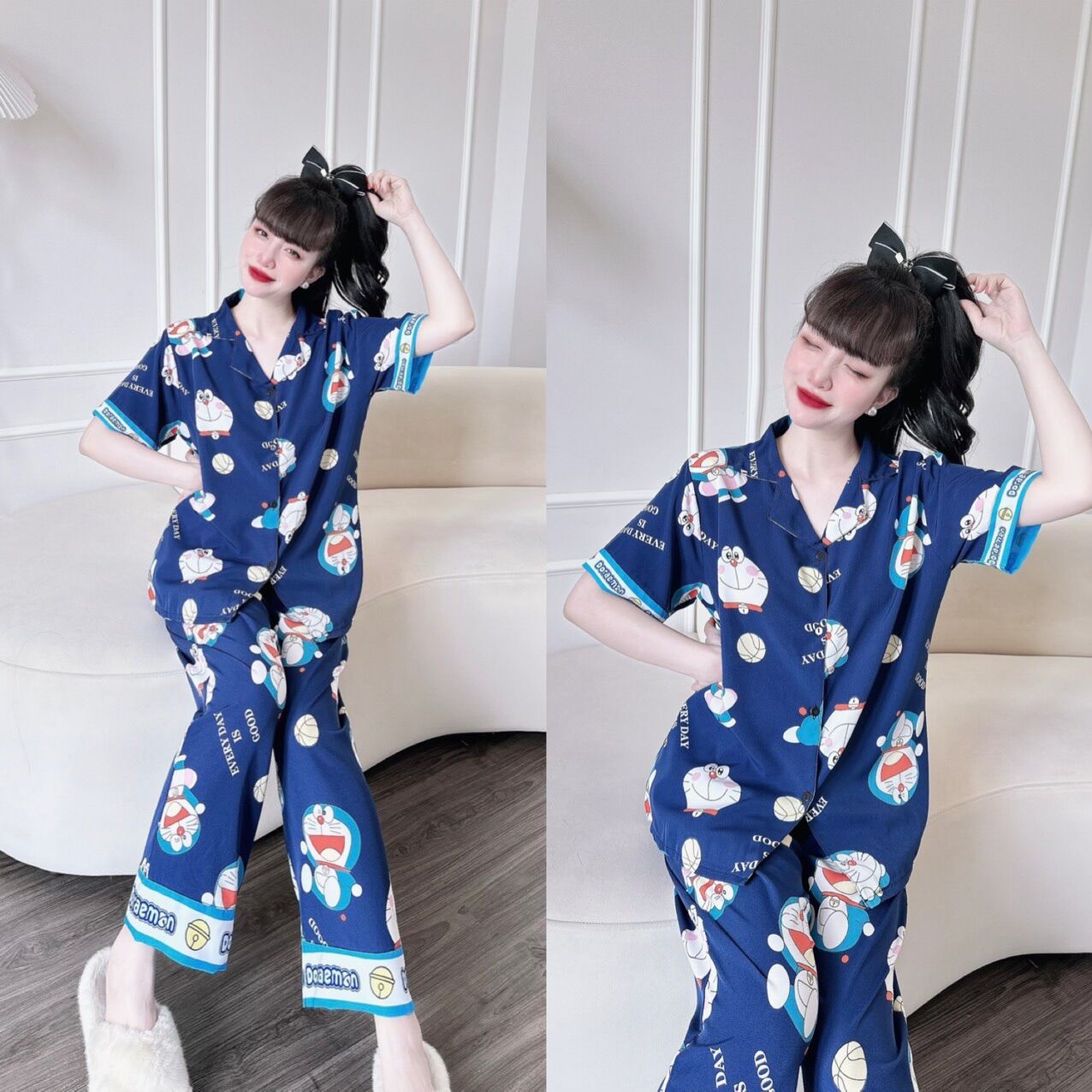 Đồ bộ Lụa Nhật sang trọng Bigsize 50-100kg chất mềm rũ Y