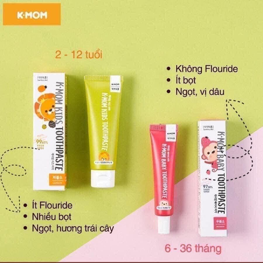 Kem đánh răng K-Mom Hàn Quốc cho bé Kmom