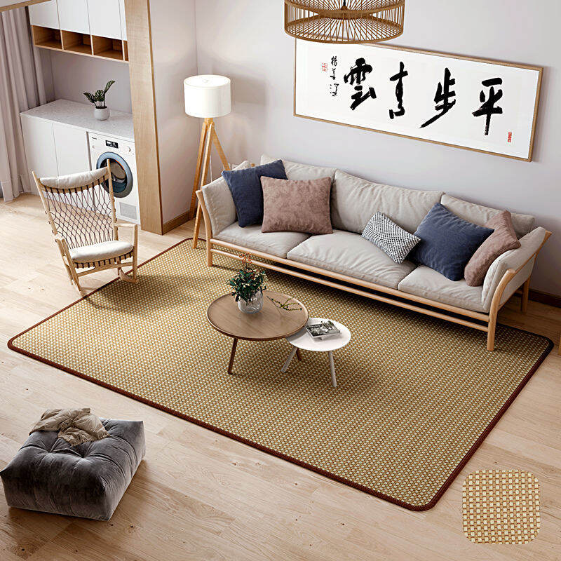 Thảm mây tre đan lót sàn mùa hè thảm trải sàn chiếu mát kiểu nhật thảm tatami viền giường ban công cạnh giường phòng ngủ phòng khách