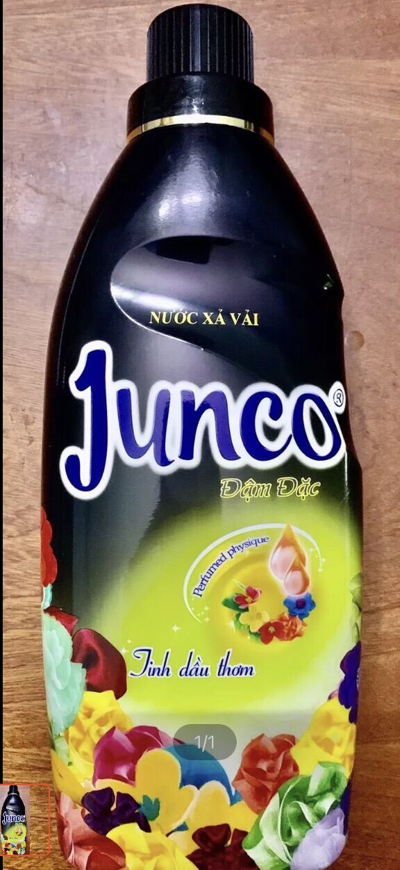 Combo 3 chai nước xả vải đậm đặc Junco 800ml - màu đen