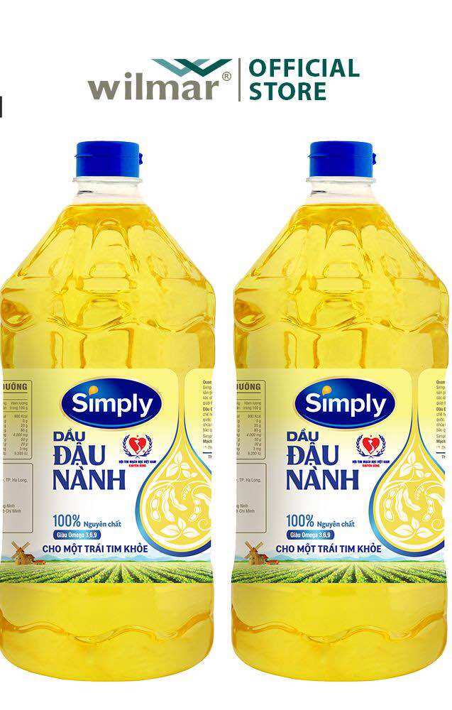  Combo 2 chai dầu Simply đậu nành 2 Lít 