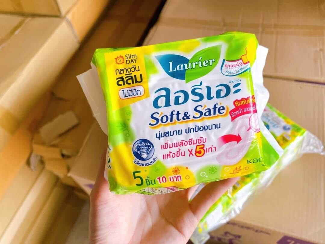 Băng Vệ Sinh Laurier Ngày Thái Lan 22CM  Bịch 5 Miếng