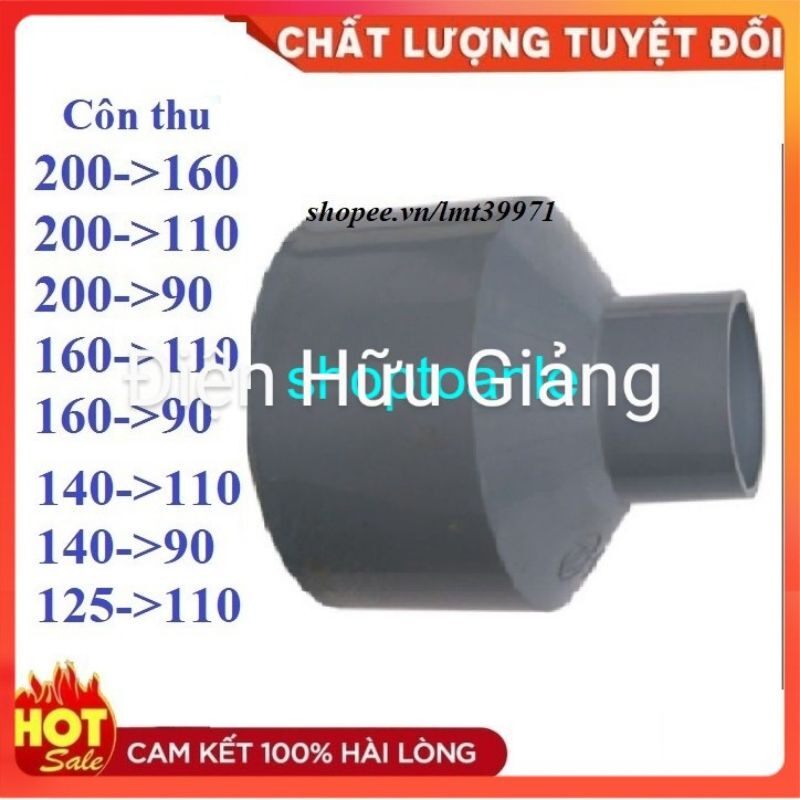 Côn thu ngoại cỡ 200/160-200/110-200/90-160/110-160/90-140/110-140/90-125/110