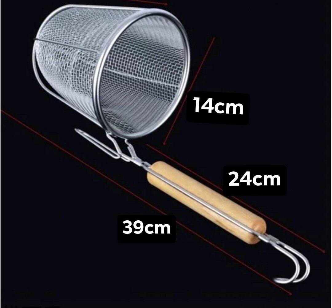 Dụng cụ trần bún, phở inox cán gỗ