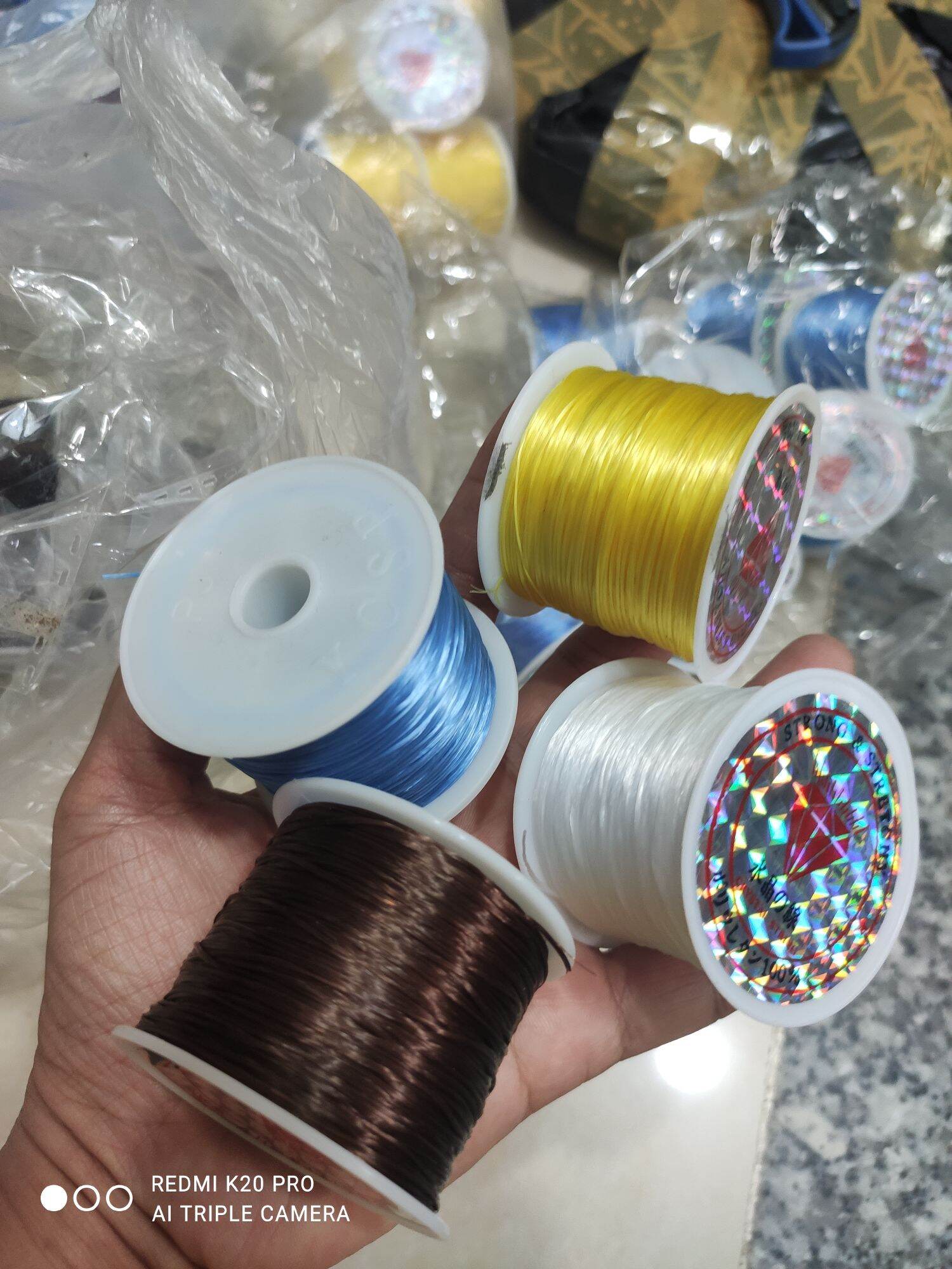 Dây thun xỏ chuỗi, xỏ hạt đá quý Elastic (1 cuộn 60m)
