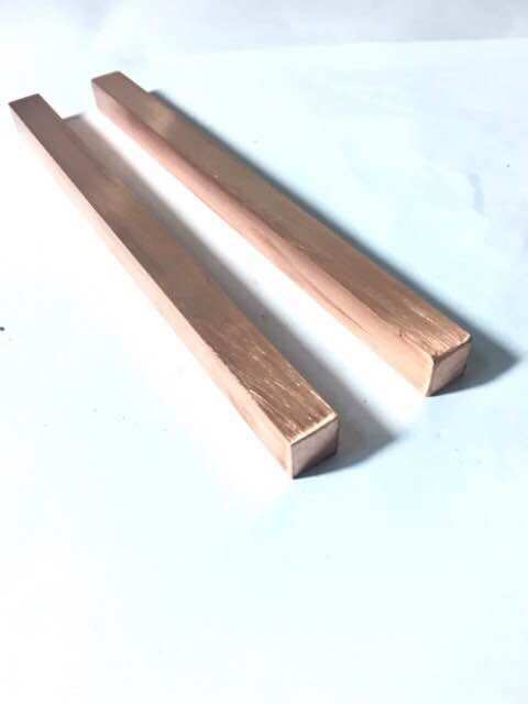 THANH ĐỒNG ĐỎ vuông 10mm. Dài 15cm. CHẾ MÁY HÀN CELL PIN.