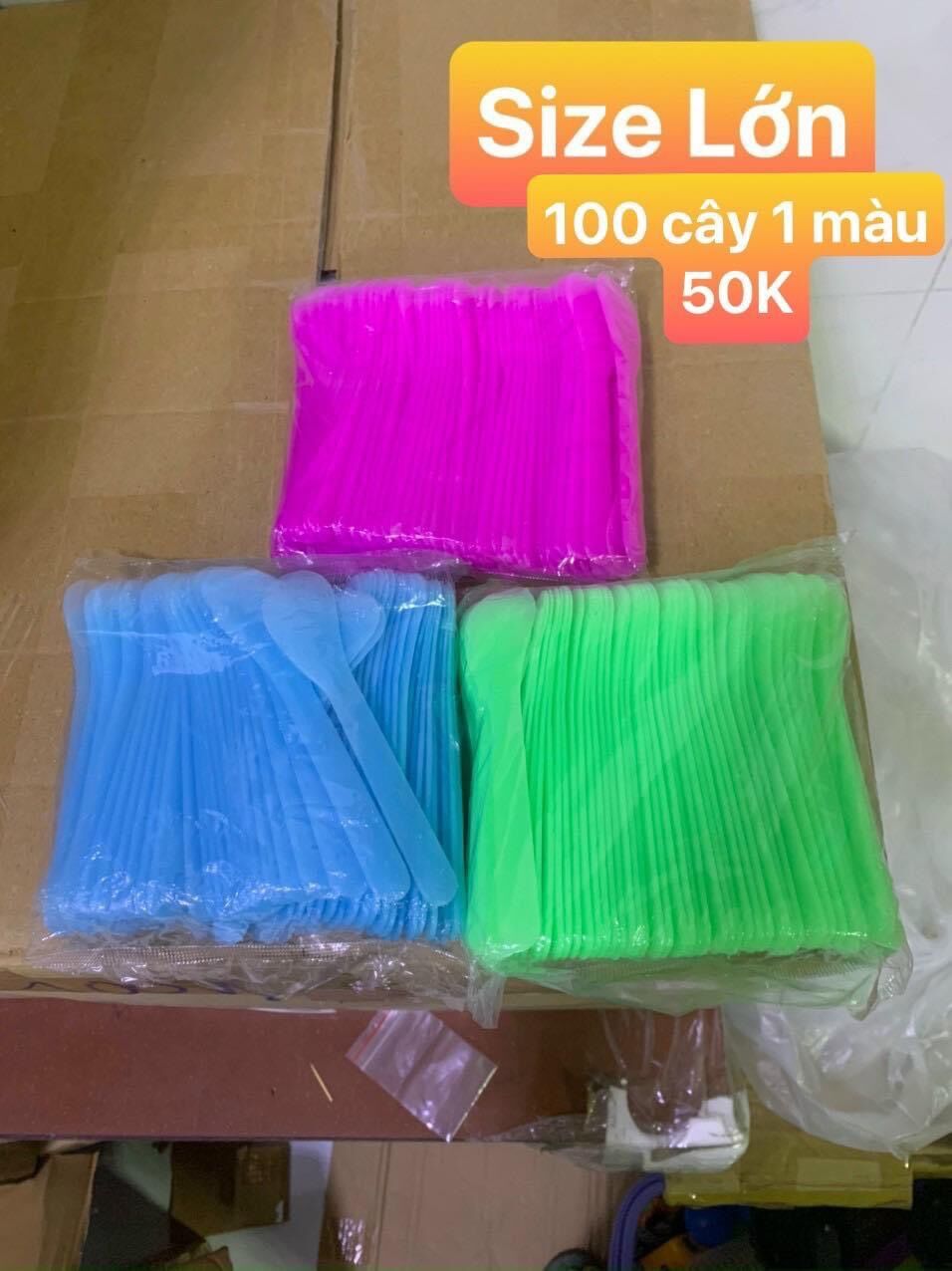 100 muỗng múc kem-12cm
