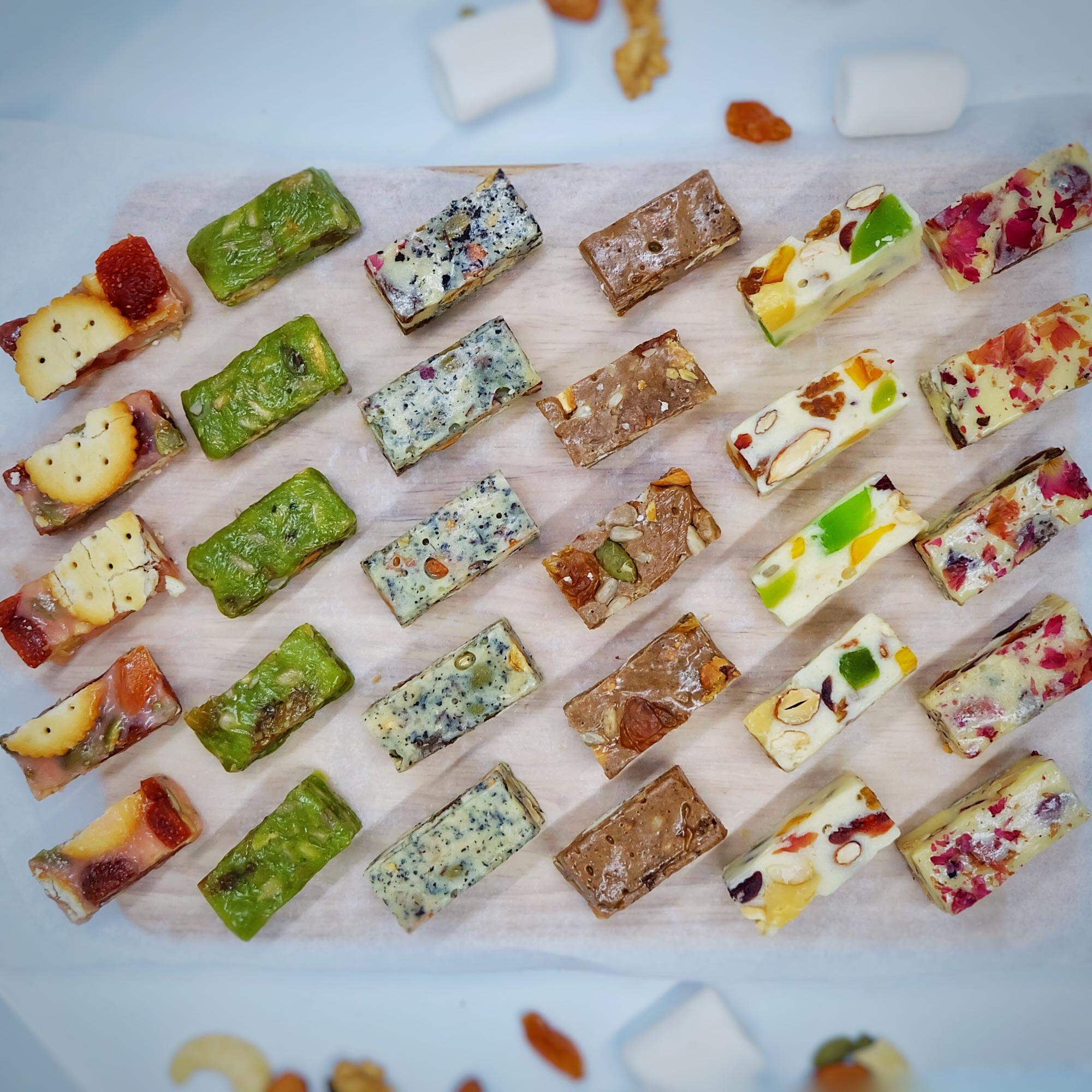 NOUGAT [Mix 6 vị] - kẹo sữa hạt ít ngọt