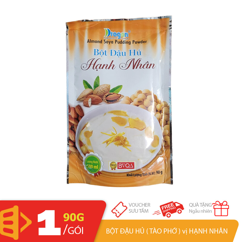 Bột đậu hủ tào phớ vị truyền thống vị hạnh nhân gói 90gr nguyên liệu bột pha sẵn