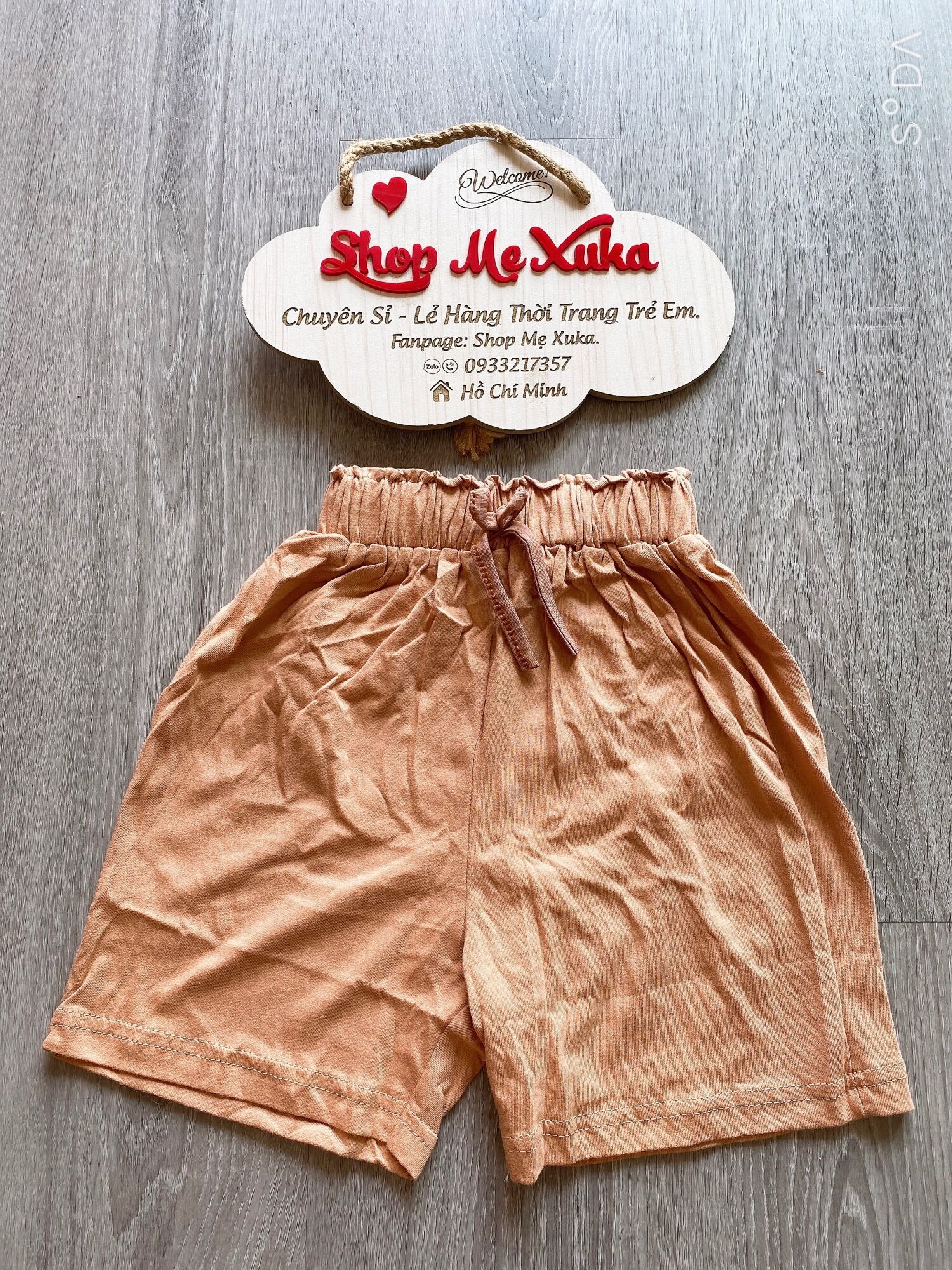 Quần thun đùi cotton HM bé gái