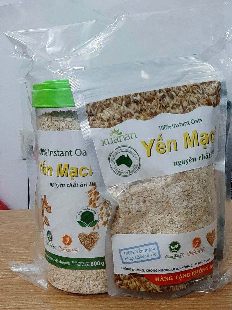 Combo Yến Mạch Nguyên chất Xuân An 800Gr