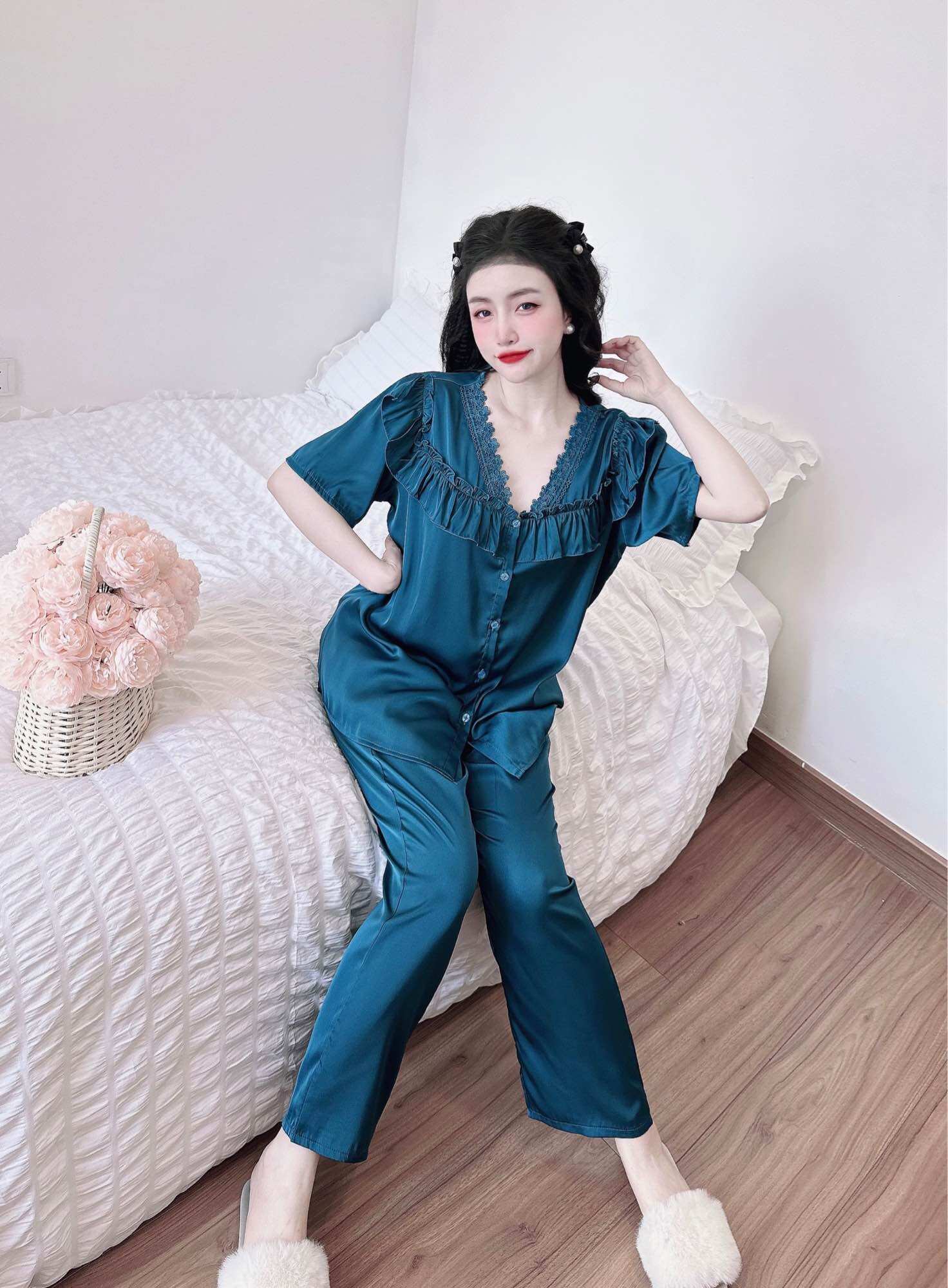 (50-90kg) Đồ Bộ Bigsize Lụa Latin cực xinh