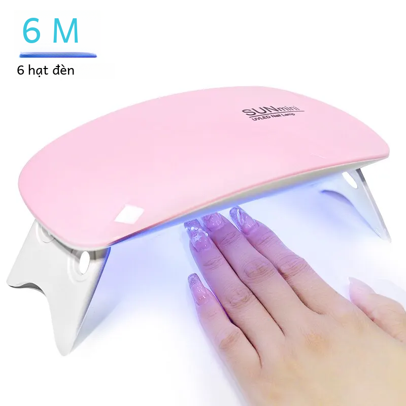 6W Mini Máy Sấy Móng Tay Xách Tay 6 LED UV Làm Móng Tay Đèn Nhà Sử Dụng Nail Đèn Để Làm Khô Đánh Bóng Varnish Với Cáp USB