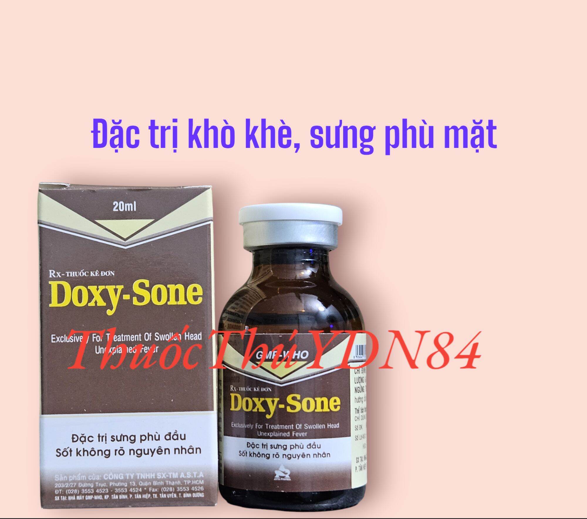 DOXY SONE 20ML CHUYÊN TRI GÀ ĐÁ KHÒ KHÈ, SƯNG PHÙ ĐẦU, SƯNG MẶT