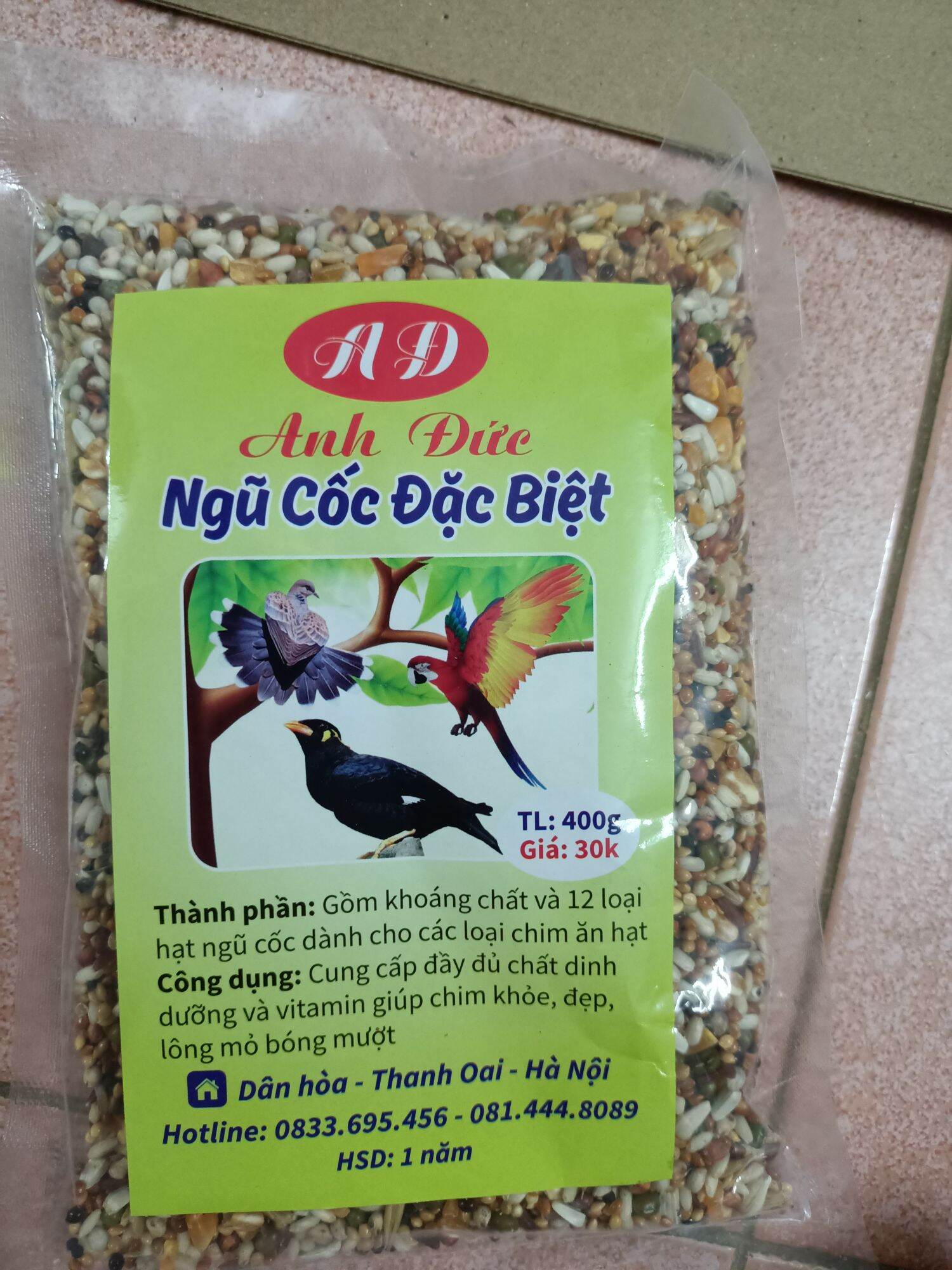 ngũ cốc đặc biệt cho chim cu gáy 12 loại hạt
