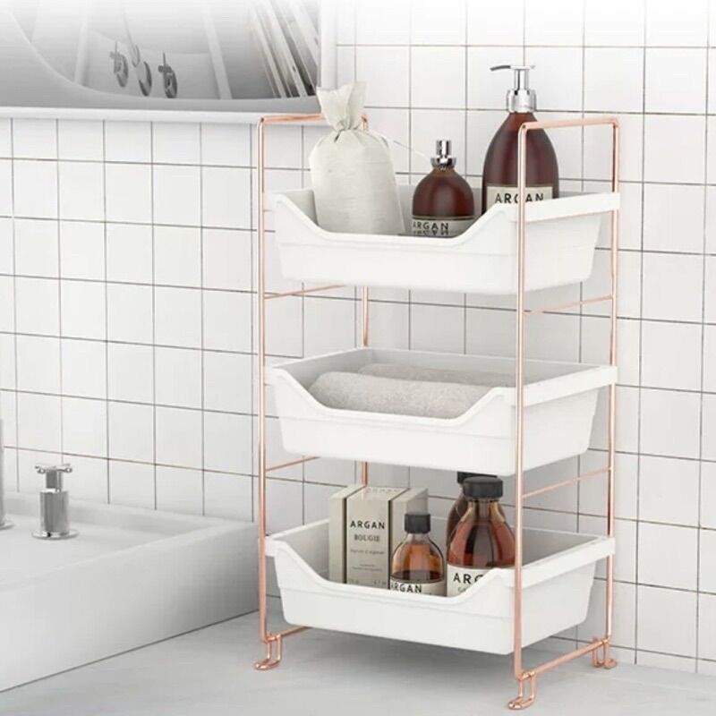 Kệ để đồ 3 tầng rose gold "sẵn hàng"
