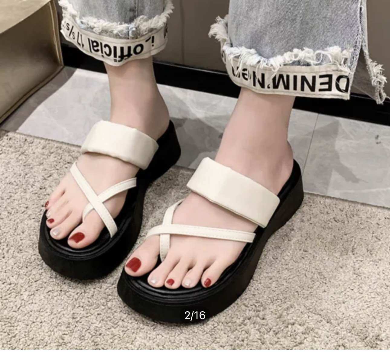 Dép nữ vai phồng sỏ ngón