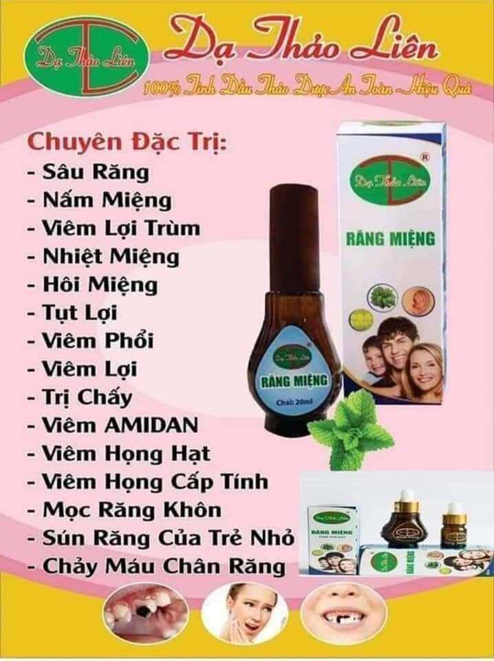 Tinh dầu răng miệng dạ thảo liên 20ml.