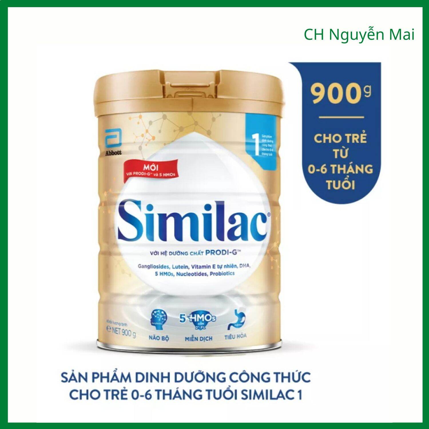 [Mẫu Mới 5G] Sữa Bột Similac 1 - 900g (0-6 tháng)