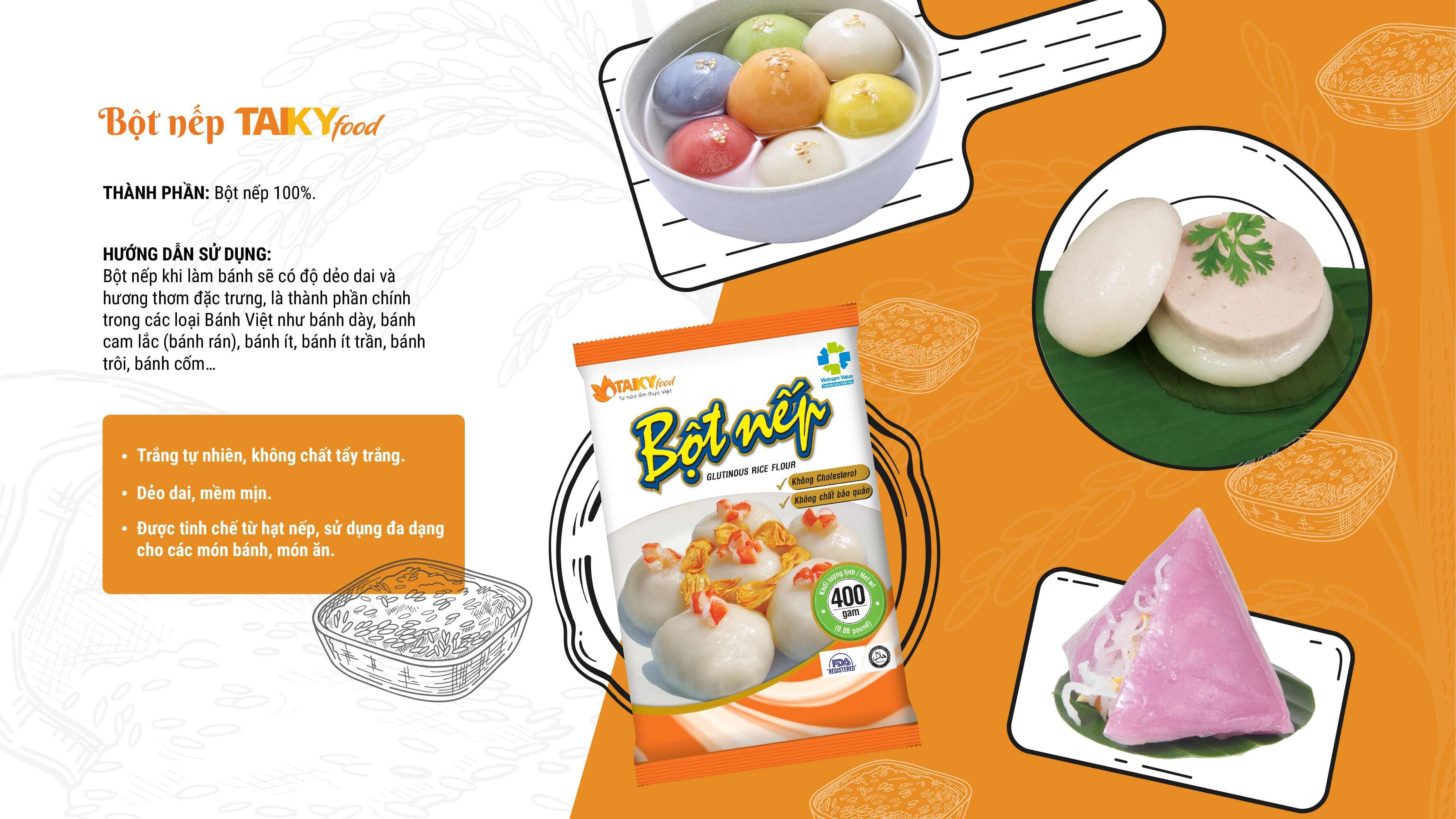 Bột nếp Tài Ký gói 400g