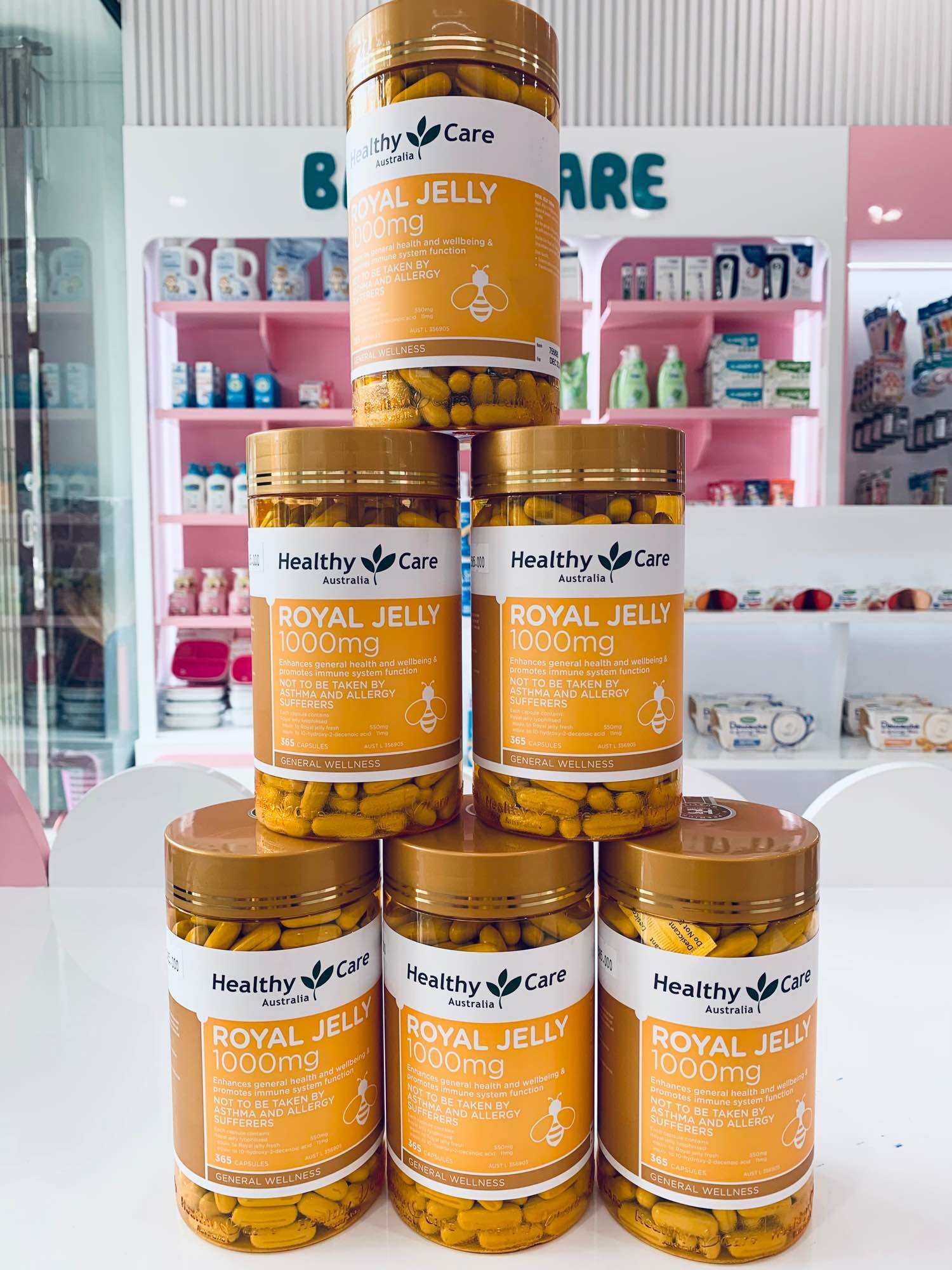 Sữa ong chúa Royal Jelly Healthy Care Úc, 365 viên
