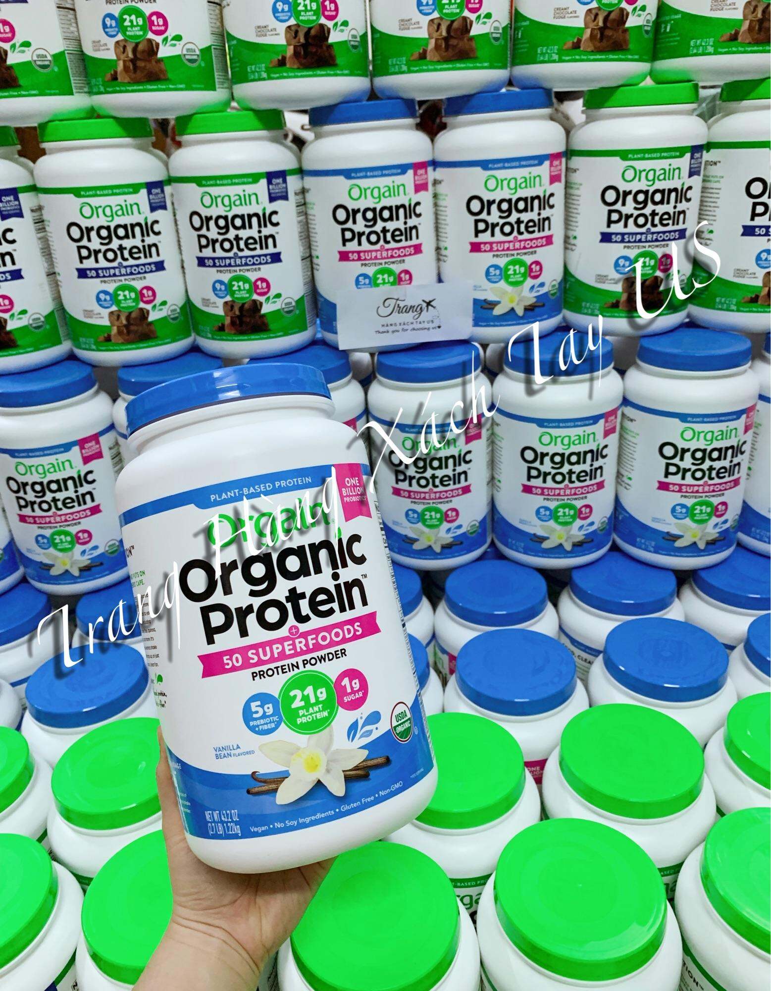 Bột đạm thực vật hữu cơ Orgain Organic Protein 1.22kg