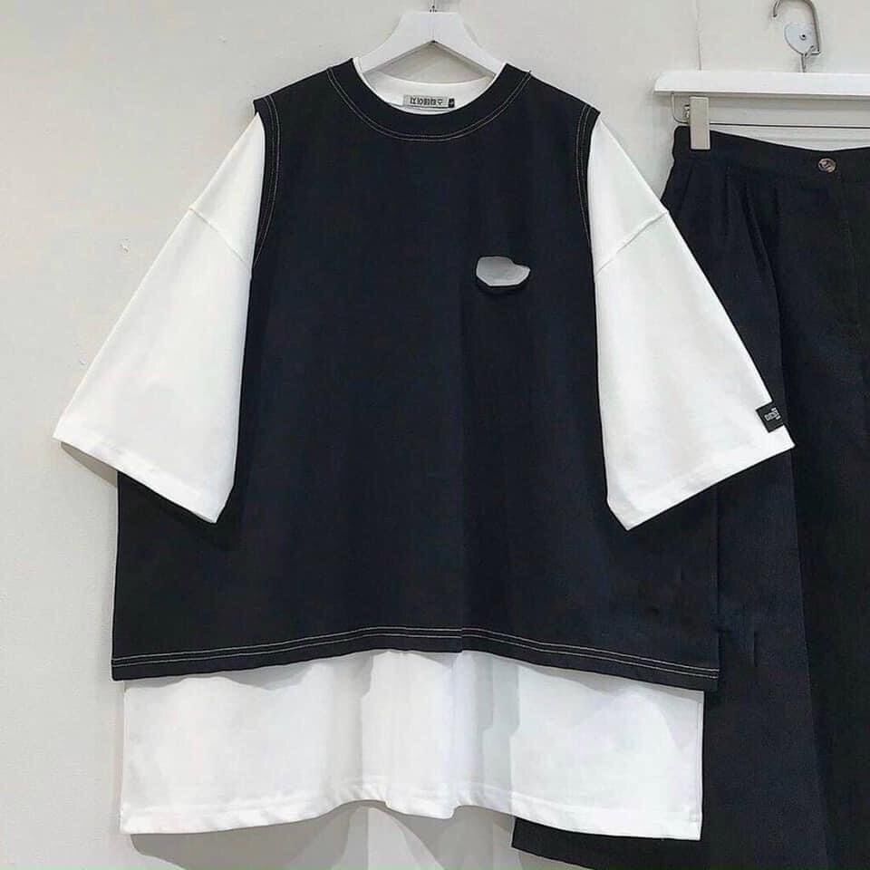 Set Gile Áo Thun Hot Hit Form Dáng Rộng Unisex