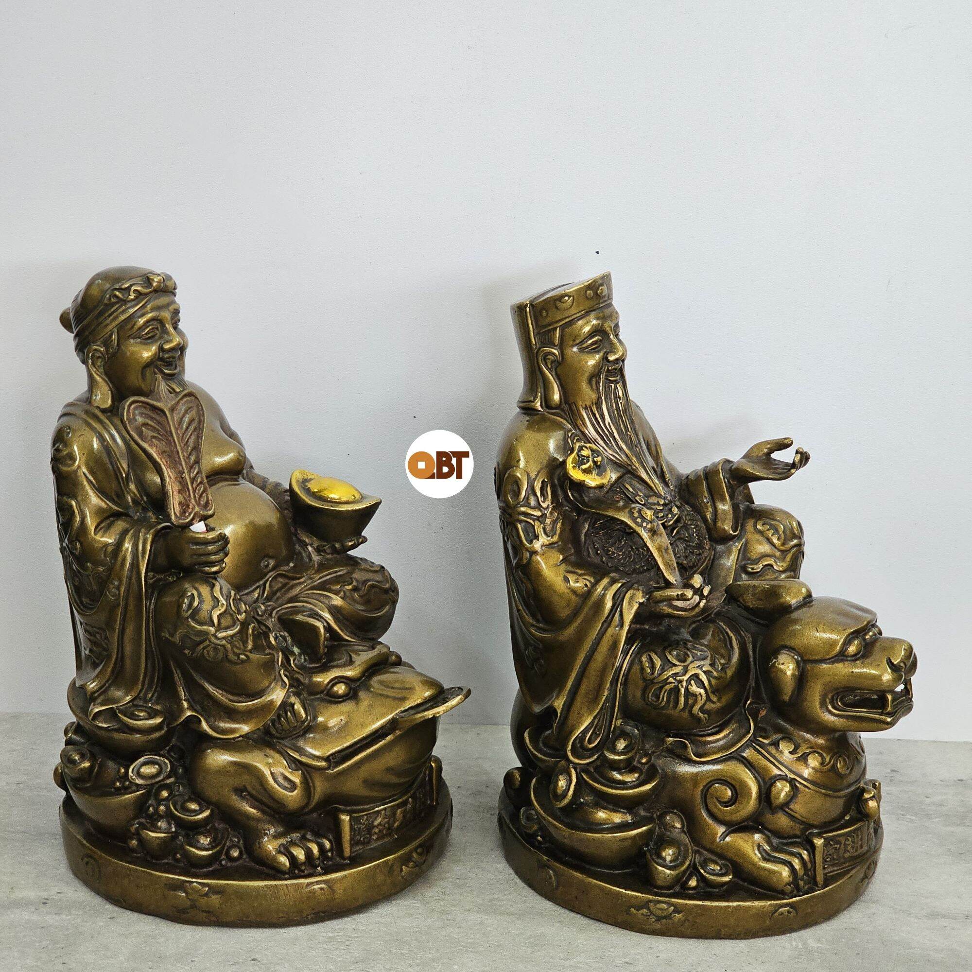 Thần tài thổ địa lớn bằng đồng phong thuỷ