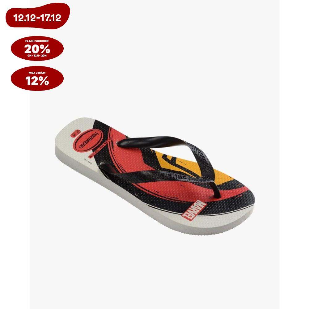 [FLASH VOUCHER 20% + MUA 2 GIẢM 12% + FREESHIP|CHỈ 20H 11/12 - 12/12] HAVAIANAS - Dép kẹp unisex Top Marvel Logomania 4146953-0001