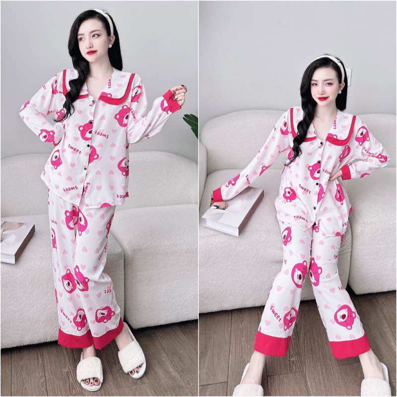Đồ bộ bigsize lụa cổ sen nữ tính cao cấp - chất mát mịn - lụa nhật, mango, satin, đồ bộ xinh cho các nàng béo xinh, mũm mĩm