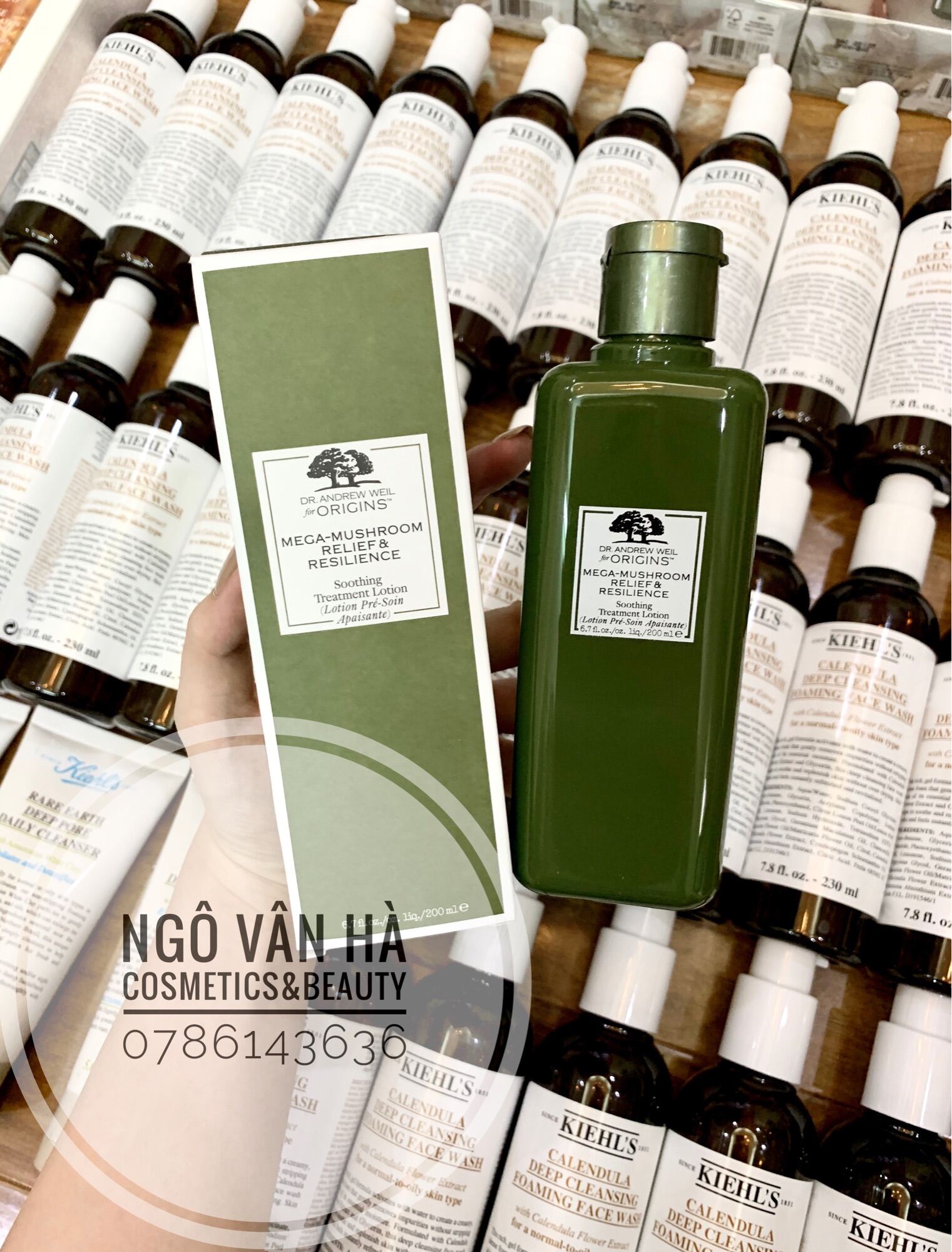 Toner Nấm Origins Mega Mushroom Skin Relief Soothing Treatment Lotion 200Ml