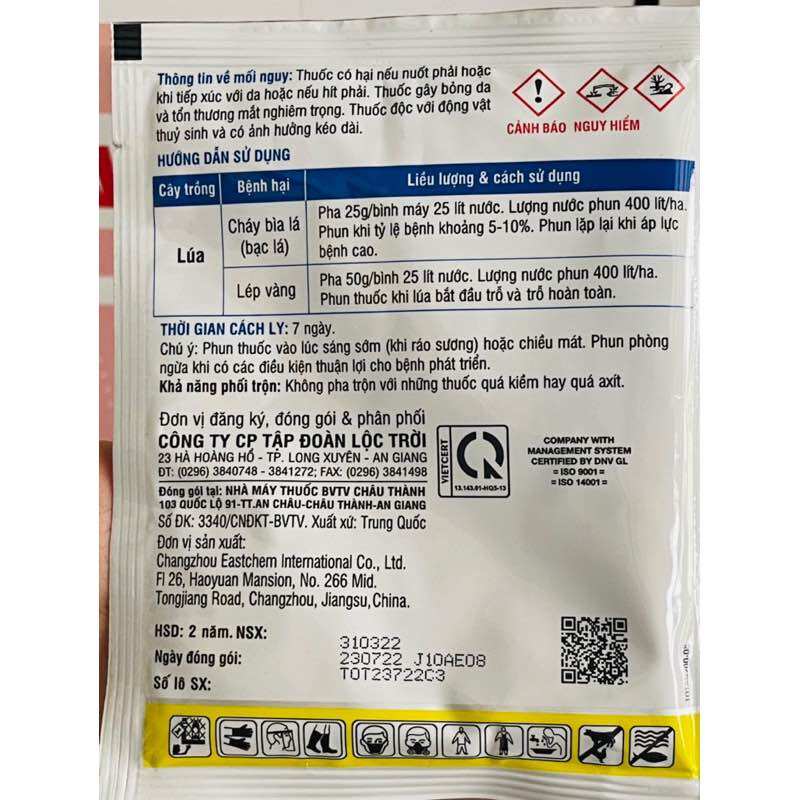 Totan 200WP Lộc Trời - vi khuẩn trên lúa.(20gr)