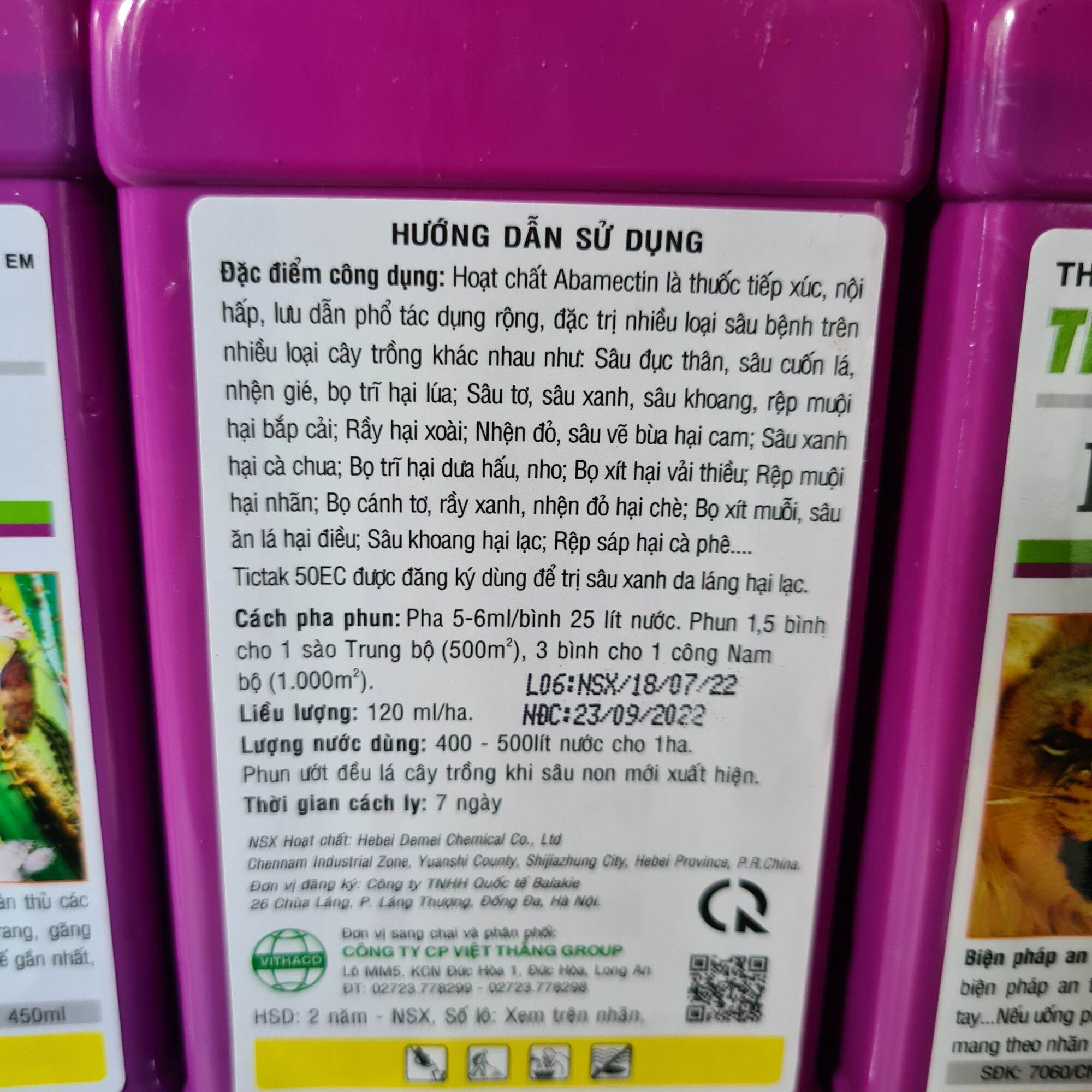 Trừ sâu Reasgant 5EC 450ml