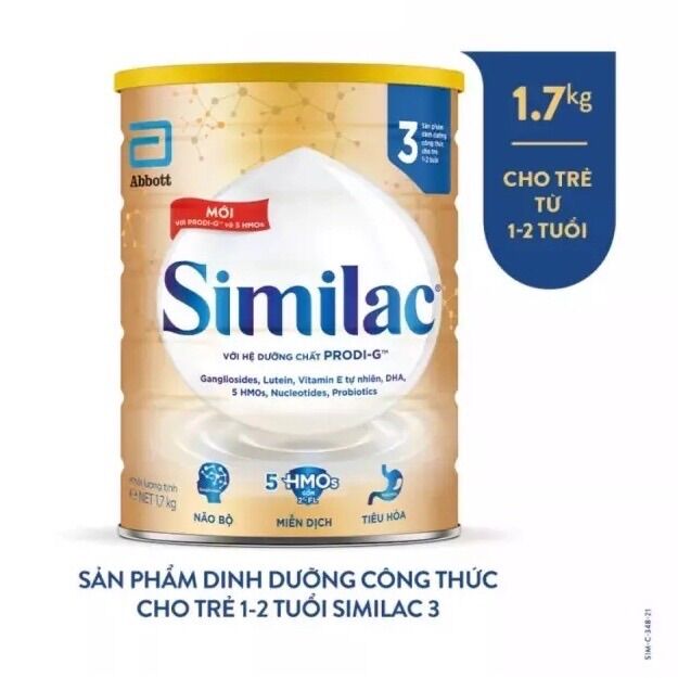 Sữa bột similac 3 1,7kg dinh dưỡng 5g 1.7kg