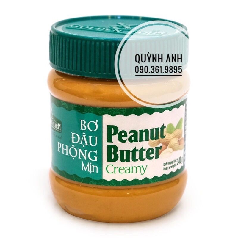 Bơ đậu phộng mịn Golden Farm 340gr