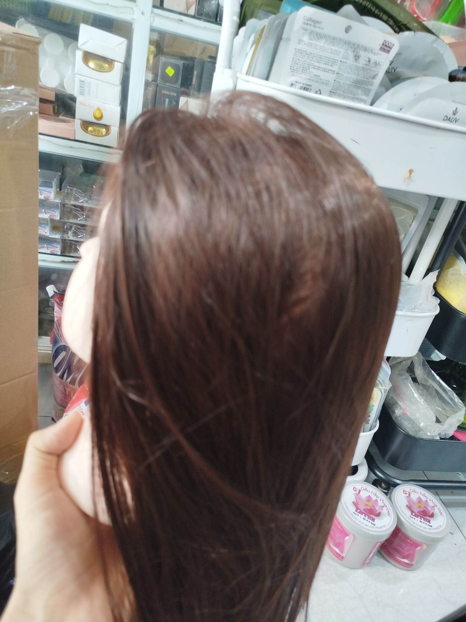 Đầu manocanh - Đầu ken cắt tóc, học bới tóc 50% tóc thật