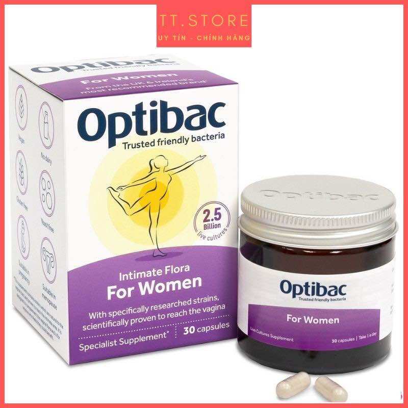 Men vi sinh optibac probiotics tím cho phụ nữ của anh hộp 30 viên.