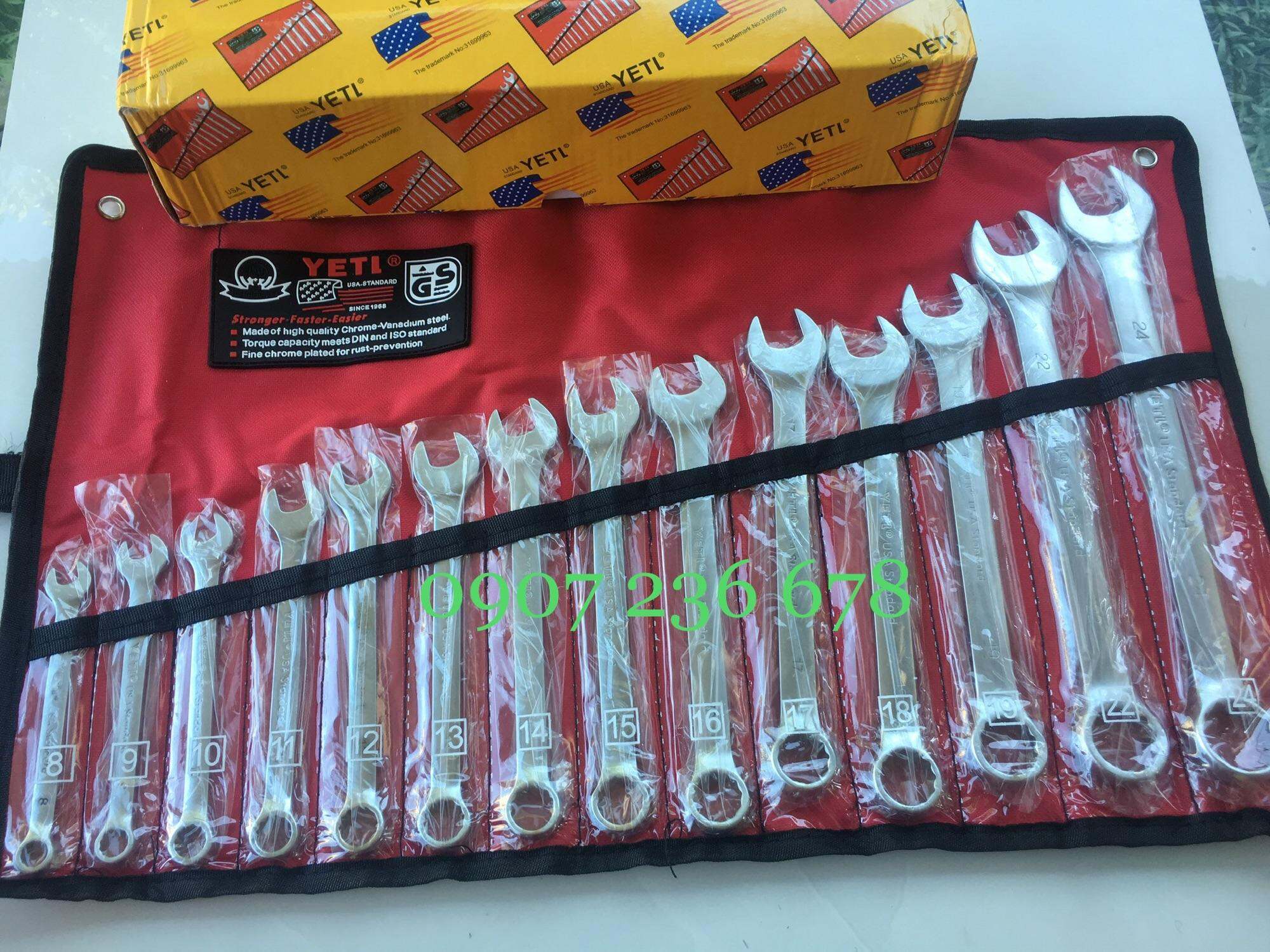 Bộ Cờ Lê Yeti 14 Chi Tiết 8-24 ( khoá vòng miệng)