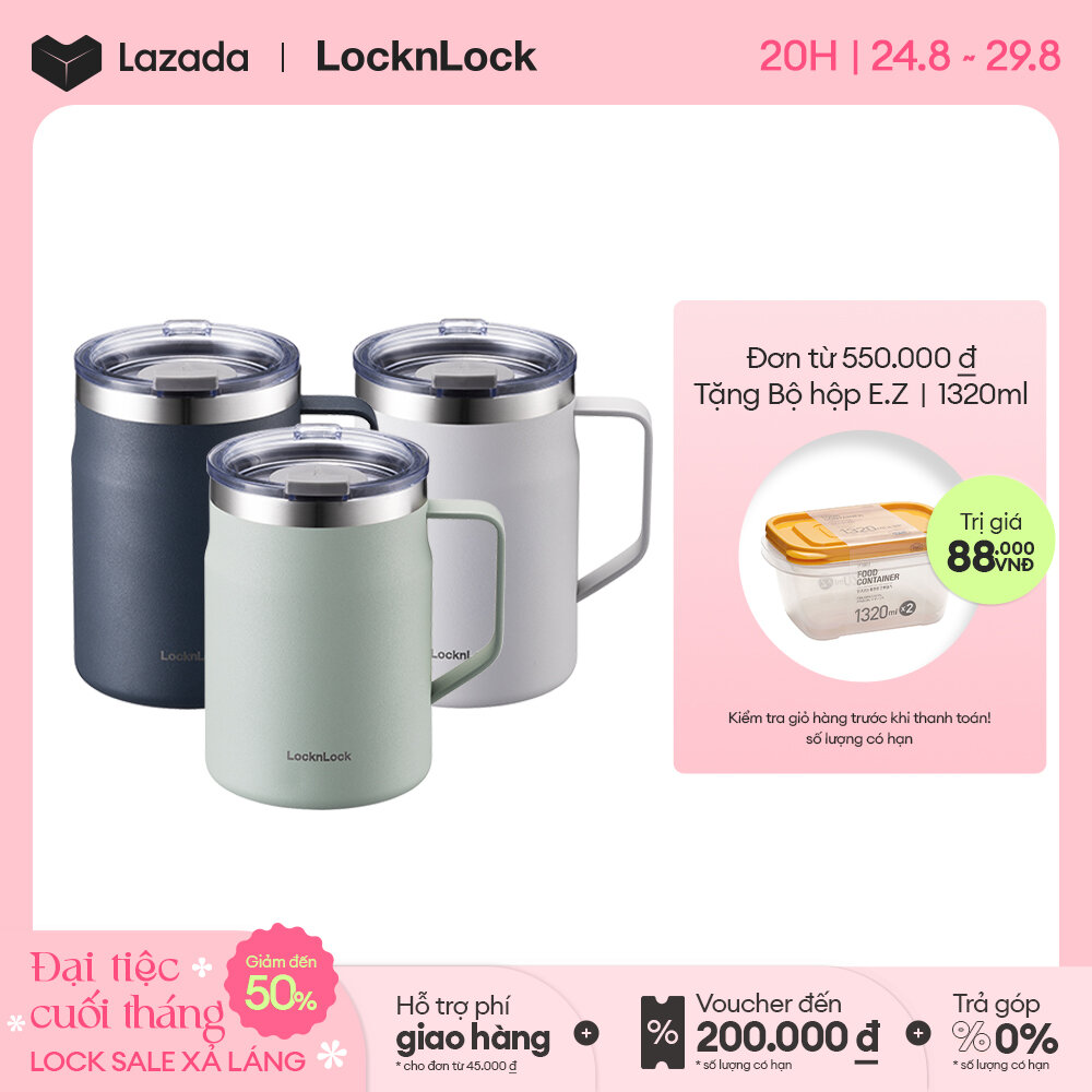 Ca nước giữ nhiệt Lock&Lock Metro Mug LHC4219 475ml - 3 Màu , Thép không gỉ, giữ nhiệt hiệu quả