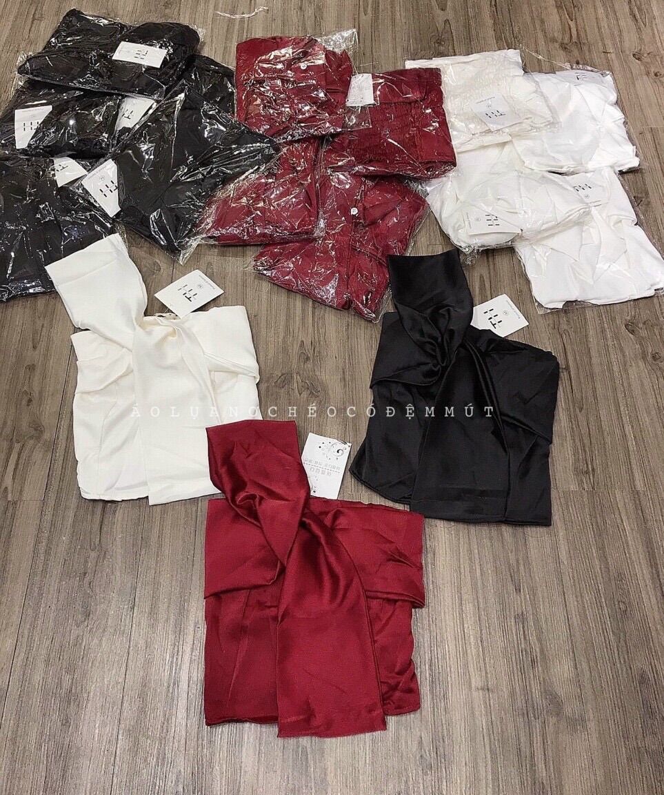 HCM áo nơ chéo hàng chuẩn shop bao đẹp