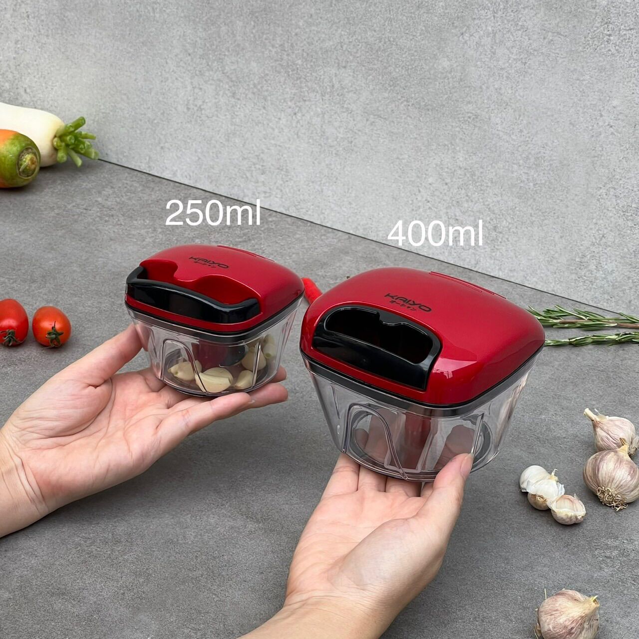 Máy xay tỏi ớt mini Kaiyo Nhật Bản 250ml&400ml cao cấp