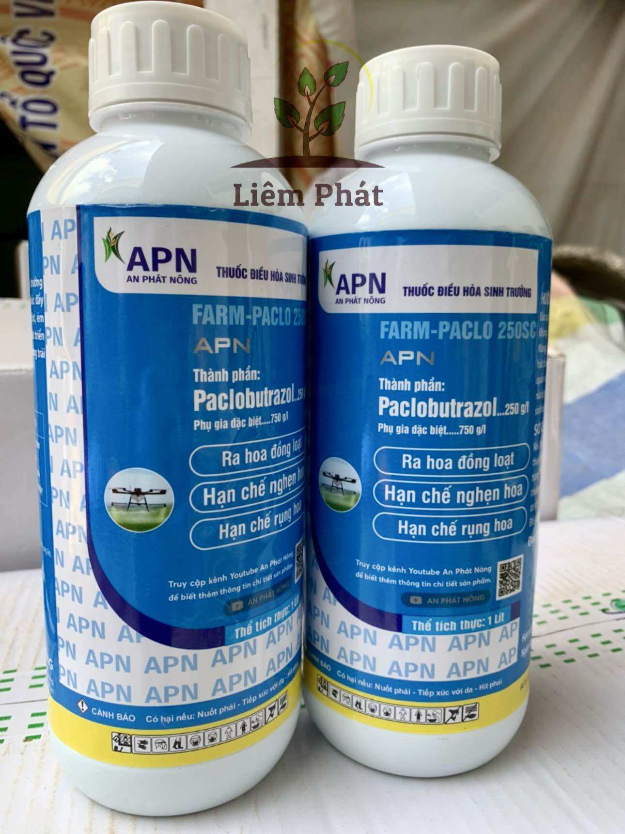 Điều hoà sinh trưởng Farm-Paclo 250sc chai 1lit của An Phát Nông