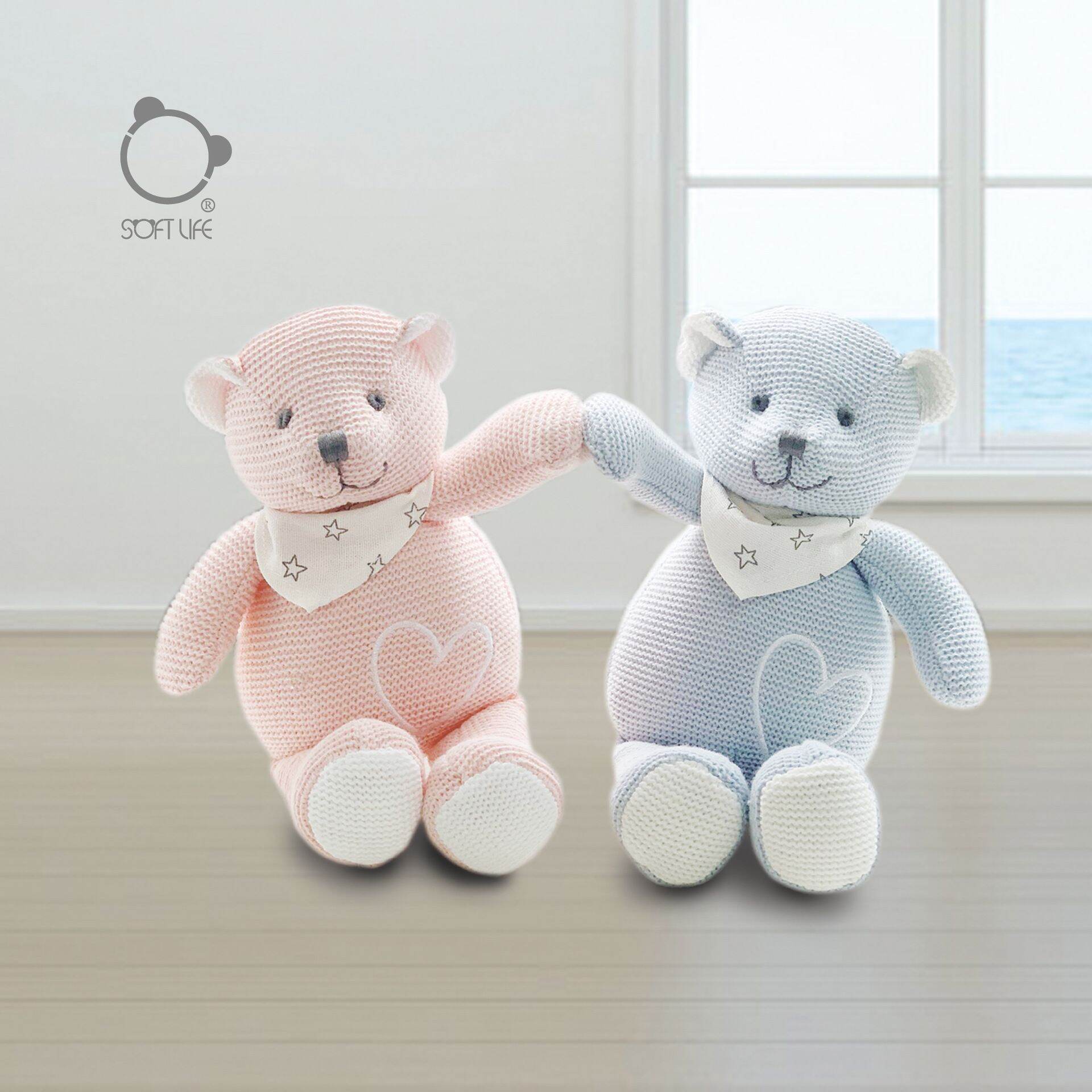 Thú nhồi bông gấu len cho bé hàng cao cấp