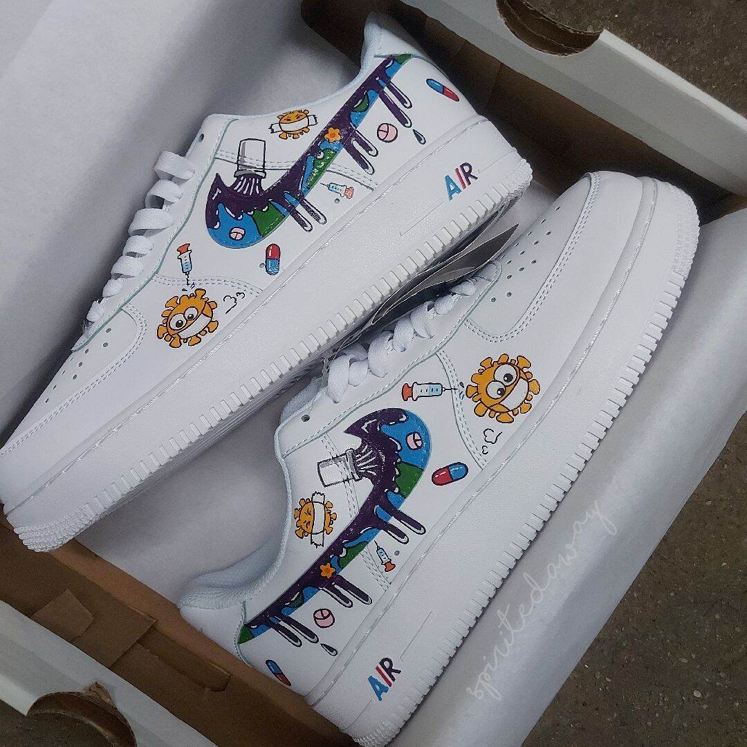 Giày Sneaker AF1 Custom Virusss