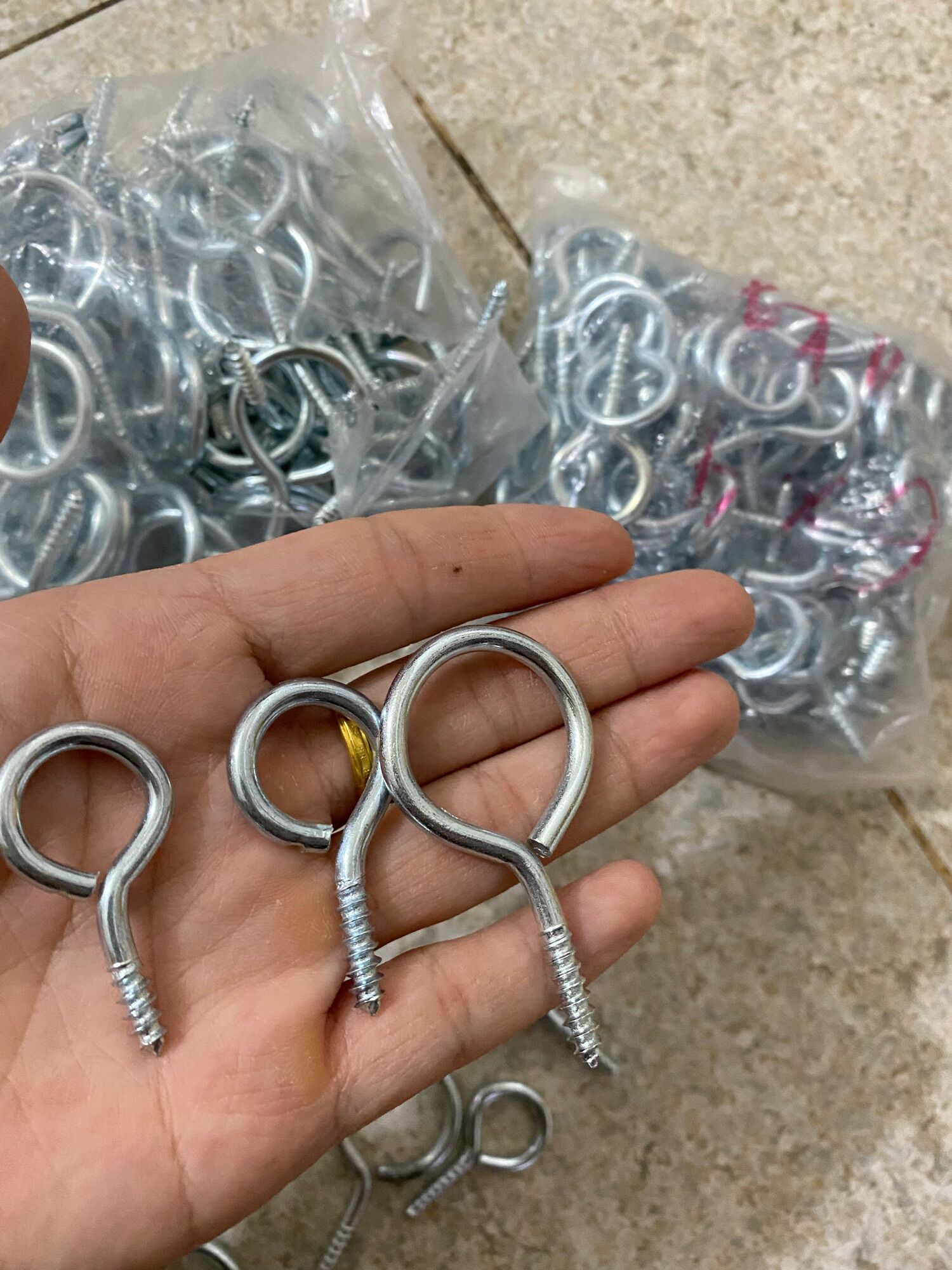 Combo 5 vít tròn, khoen tròn, khuy tròn đủ cỡ