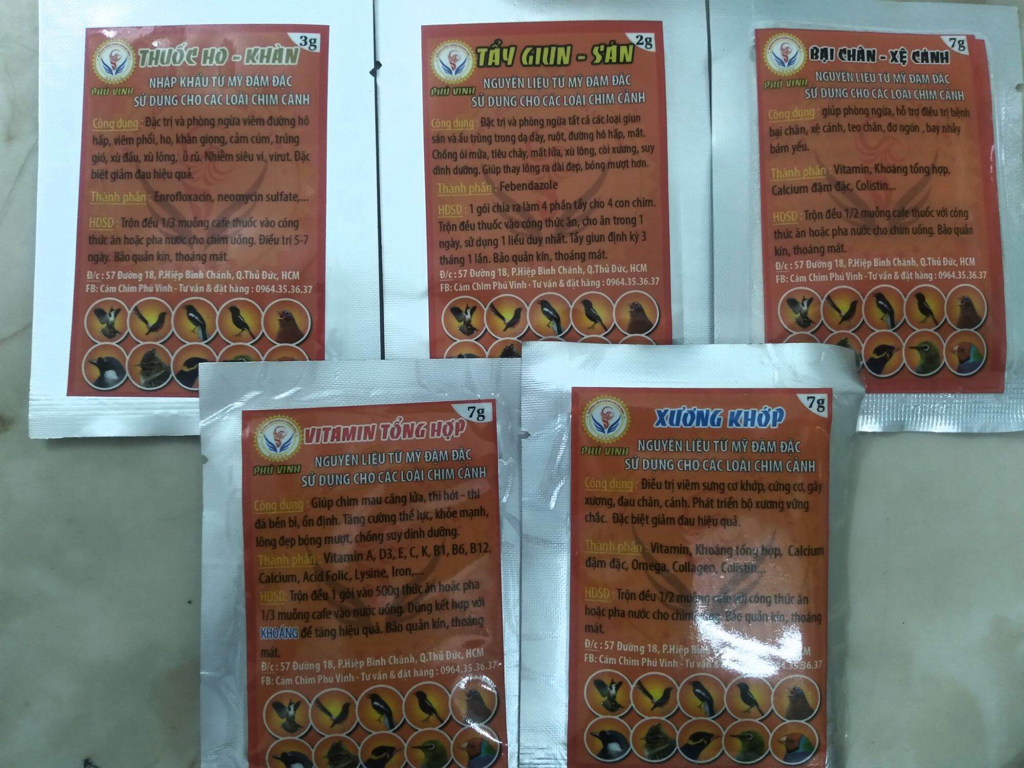 Thuốc ho khàn cho chim cảnh Phú Vinh