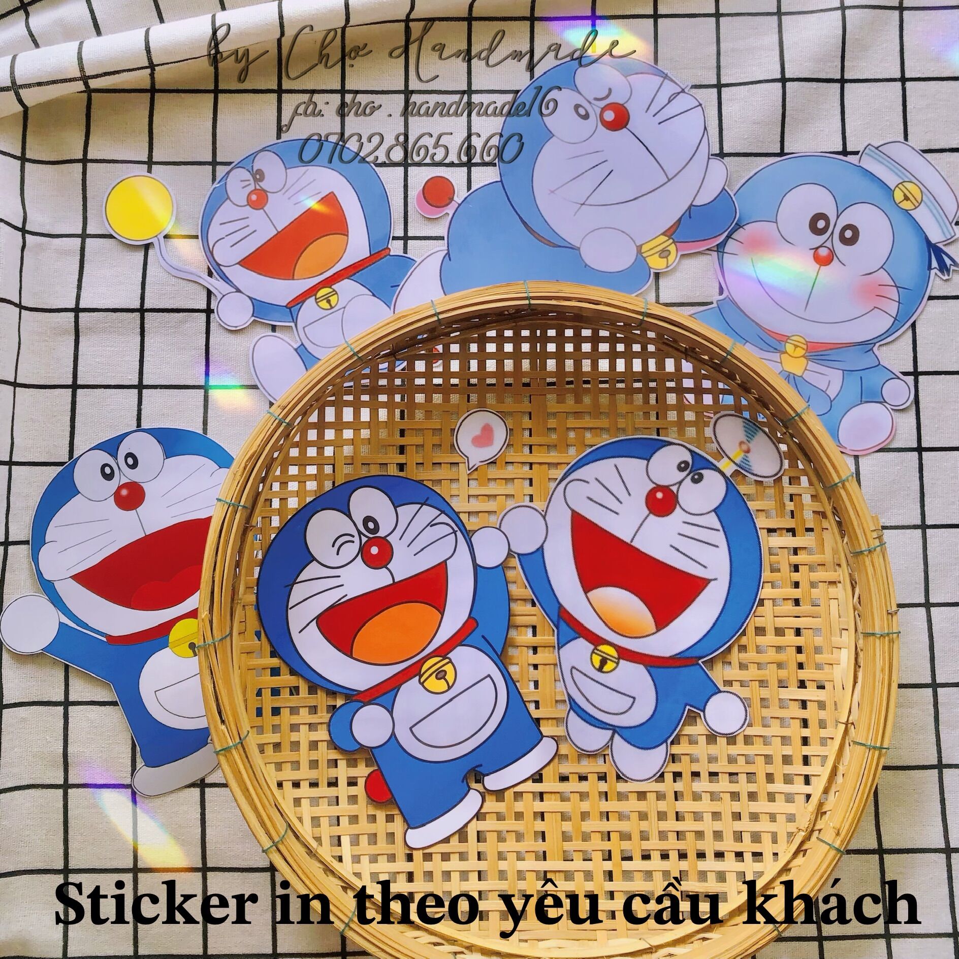 Set hình dán doremon cán pvc CHỐNG THẤM NƯỚC- sticker doraemon