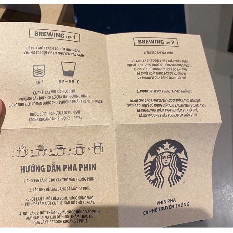 Phin nhôm pha cà phê Starbucks